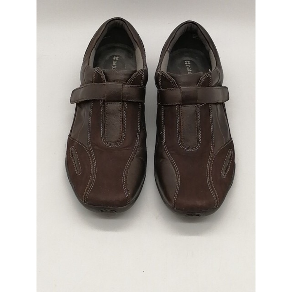 Naturalizer Shoes Loafers Womens Carob Brown 9 Walking Leather Hook Loop Strap